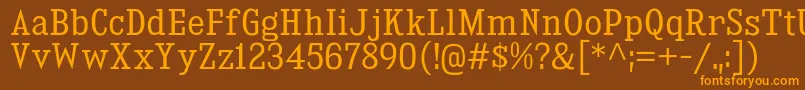 KingsbridgeScBk Font – Orange Fonts on Brown Background