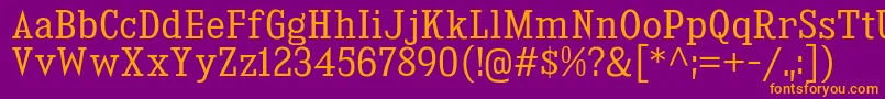 KingsbridgeScBk Font – Orange Fonts on Purple Background