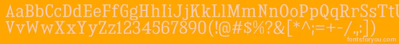 KingsbridgeScBk Font – Pink Fonts on Orange Background