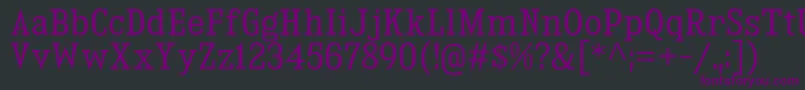 KingsbridgeScBk Font – Purple Fonts on Black Background