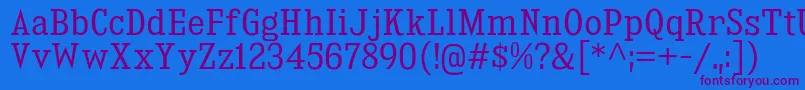 KingsbridgeScBk Font – Purple Fonts on Blue Background