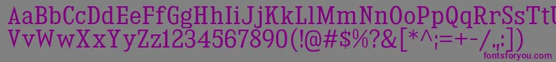 KingsbridgeScBk Font – Purple Fonts on Gray Background