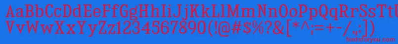 KingsbridgeScBk Font – Red Fonts on Blue Background