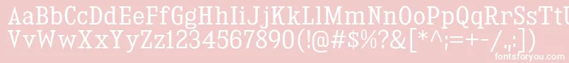 KingsbridgeScBk Font – White Fonts on Pink Background