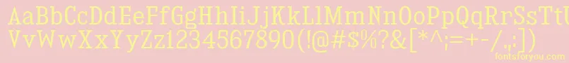 KingsbridgeScBk Font – Yellow Fonts on Pink Background