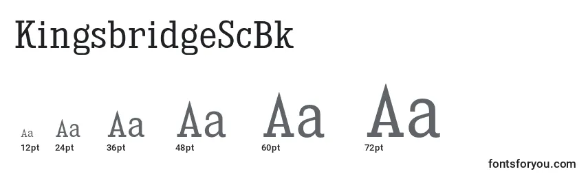 Größen der Schriftart KingsbridgeScBk