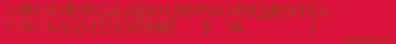 NorthwoodHigh Font – Brown Fonts on Red Background