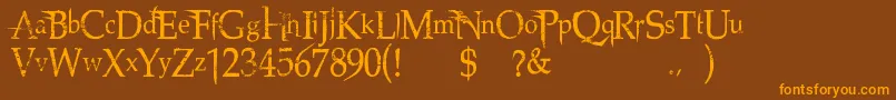fuente NorthwoodHigh – Fuentes Naranjas Sobre Fondo Marrón