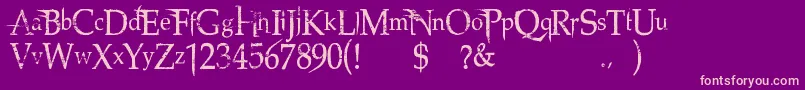 NorthwoodHigh Font – Pink Fonts on Purple Background