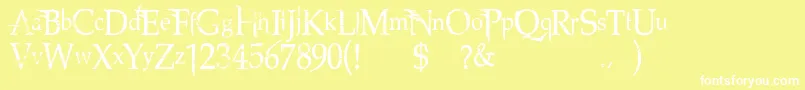 NorthwoodHigh Font – White Fonts on Yellow Background
