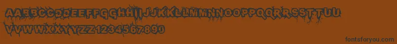 Infected Font – Black Fonts on Brown Background