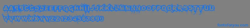 Infected Font – Blue Fonts on Gray Background