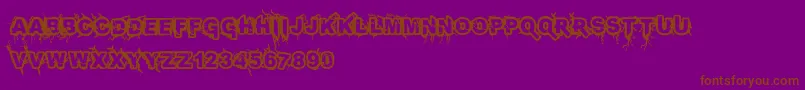 Infected Font – Brown Fonts on Purple Background