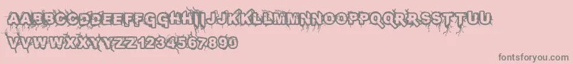 Infected Font – Gray Fonts on Pink Background