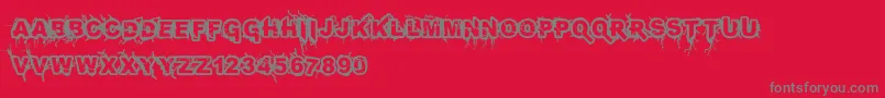 Infected Font – Gray Fonts on Red Background