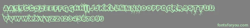 Infected Font – Green Fonts on Gray Background