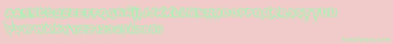 Infected Font – Green Fonts on Pink Background