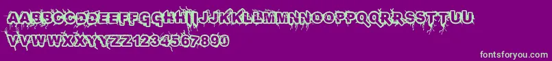 Infected Font – Green Fonts on Purple Background