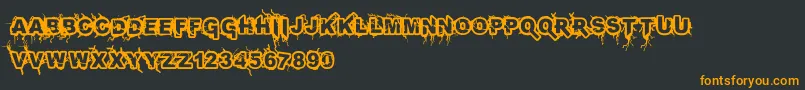 Infected Font – Orange Fonts on Black Background