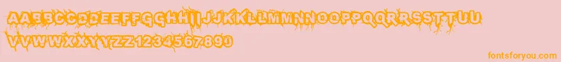 Infected Font – Orange Fonts on Pink Background