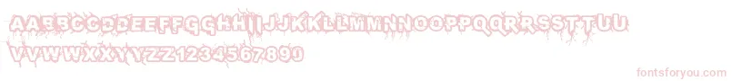 Infected Font – Pink Fonts on White Background