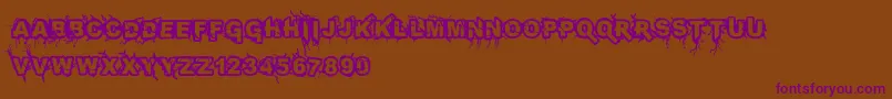Infected Font – Purple Fonts on Brown Background