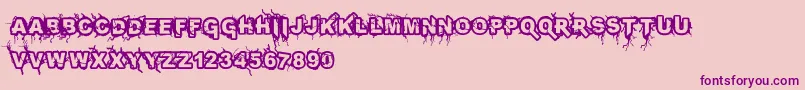 Infected Font – Purple Fonts on Pink Background
