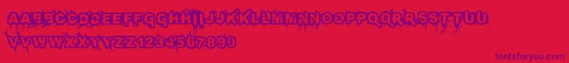 Infected Font – Purple Fonts on Red Background