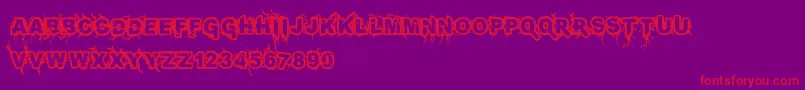 Infected Font – Red Fonts on Purple Background