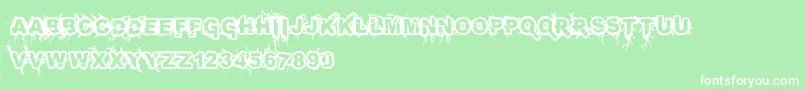 Infected Font – White Fonts on Green Background