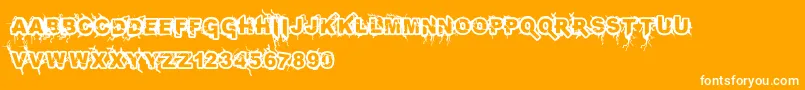 Infected Font – White Fonts on Orange Background