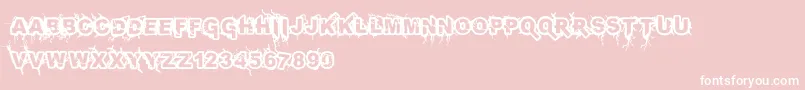 Infected Font – White Fonts on Pink Background
