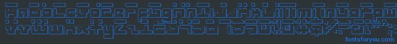 RoidRageShadow Font – Blue Fonts on Black Background