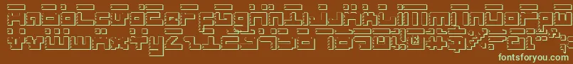 Fonte RoidRageShadow – fontes verdes em um fundo marrom