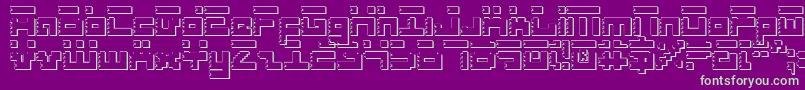 フォントRoidRageShadow – 紫の背景に緑のフォント