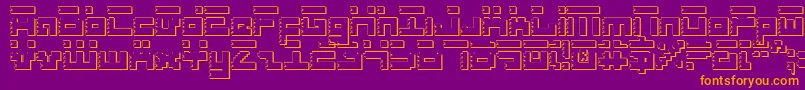 Шрифт RoidRageShadow – оранжевые шрифты на фиолетовом фоне