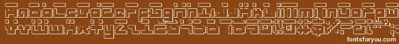 Fonte RoidRageShadow – fontes brancas em um fundo marrom