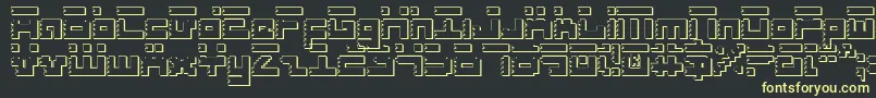 Шрифт RoidRageShadow – жёлтые шрифты на чёрном фоне