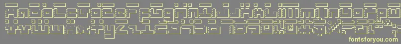 RoidRageShadow Font – Yellow Fonts on Gray Background