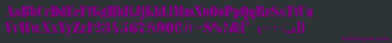 フォントFatfaceatt – 黒い背景に紫のフォント