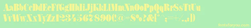 Fatfaceatt Font – Yellow Fonts on Green Background