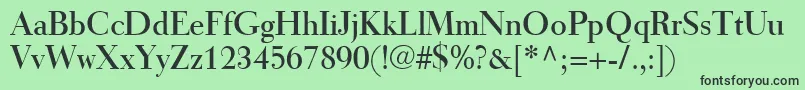 TiemannRoman Font – Black Fonts on Green Background
