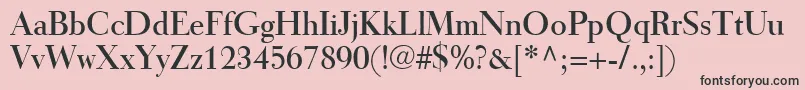 TiemannRoman Font – Black Fonts on Pink Background