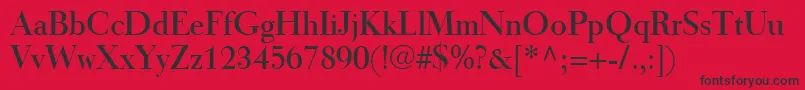 TiemannRoman Font – Black Fonts on Red Background