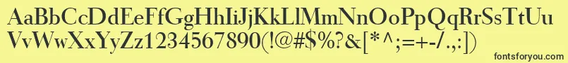 TiemannRoman Font – Black Fonts on Yellow Background