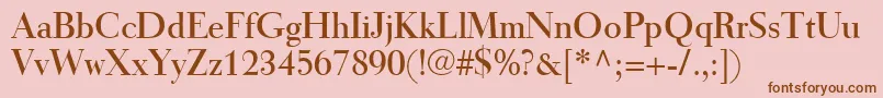 TiemannRoman Font – Brown Fonts on Pink Background