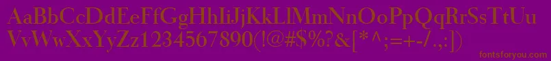 TiemannRoman Font – Brown Fonts on Purple Background