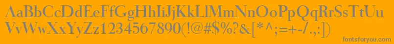 TiemannRoman Font – Gray Fonts on Orange Background