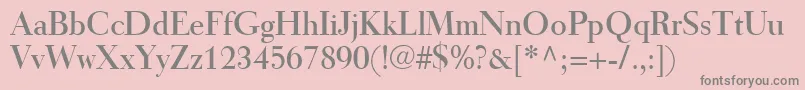 TiemannRoman Font – Gray Fonts on Pink Background