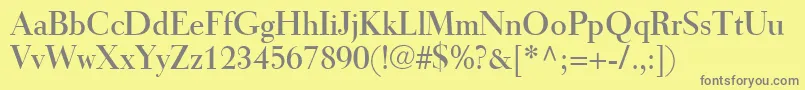 TiemannRoman Font – Gray Fonts on Yellow Background